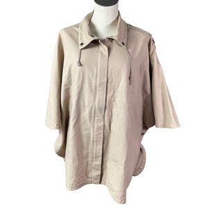 Andy Johns Tan Cotton Vintage Cape Jacket One Size